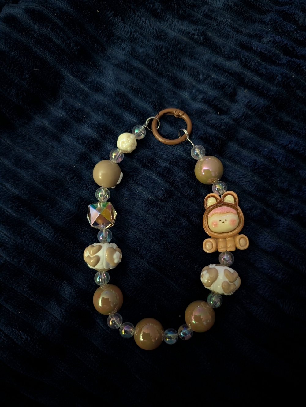 New Cute Bear Charm Beaded Bag Charm/Keychain